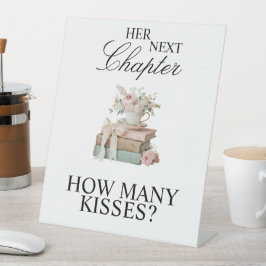 次の章の始まりを祝う ブライダルシャワーテーブルサイン 台座サイン