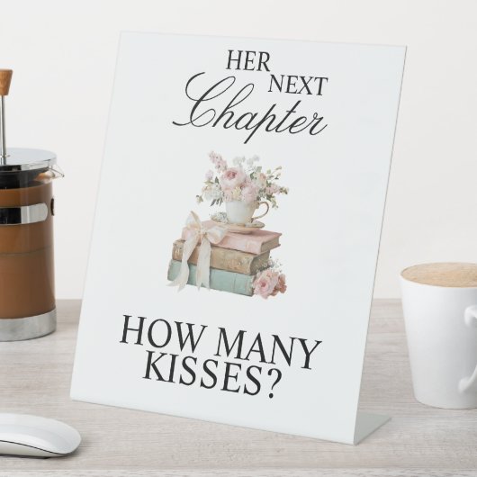 次の章の始まりを祝う ブライダルシャワーテーブルサイン 台座サイン (インサイチュ)