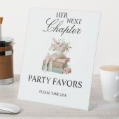 次の章の始まりを祝う ブライダルシャワーテーブルサイン 台座サイン (インサイチュ)