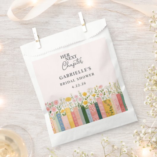 次の章の花のストーリーブック フェイバーバッグ (クリップ留めされた状態)