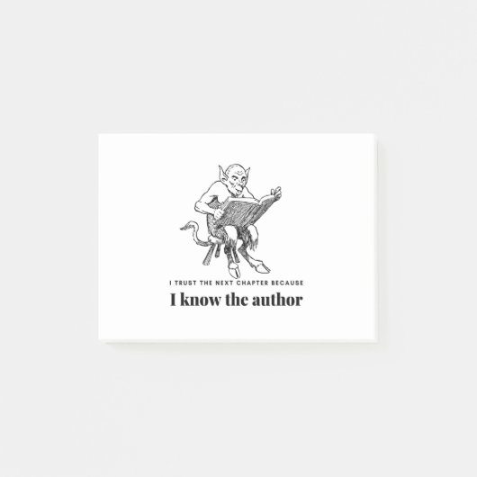 次の章を信頼する私は作家を知っている ポストイット (正面)