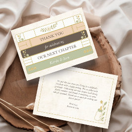 次の章ストーリーブックベビーシャワー サンキューカード