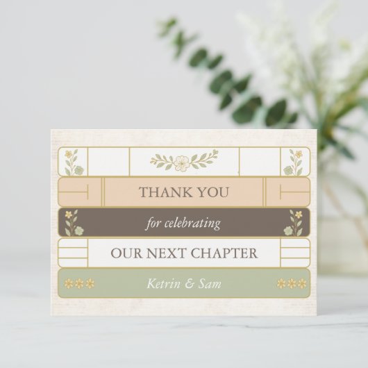 次の章ストーリーブックベビーシャワー サンキューカード (スタンド正面)