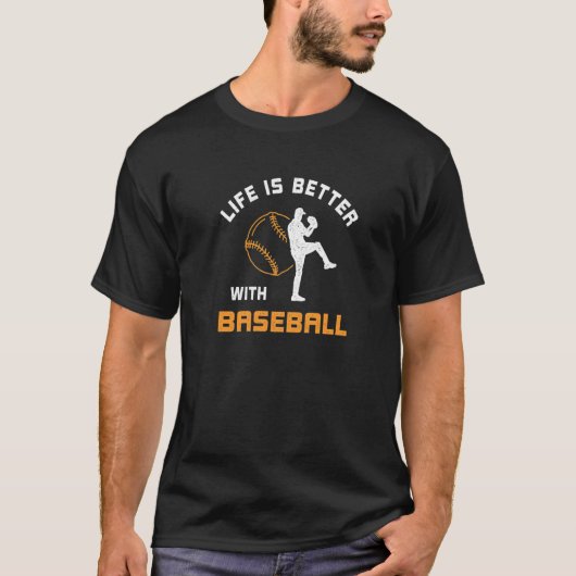 次の試合の日にも野球で応援 Tシャツ (正面)
