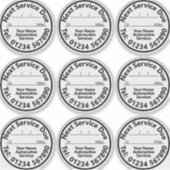 次の車サービスのシーツのWindscreenスタンプ シール (正面)