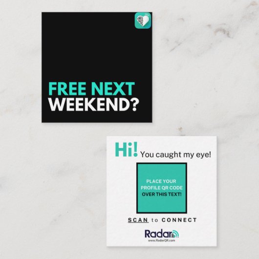 次の週末は？ スクエア名刺 (正面/裏面)