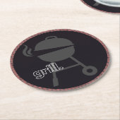 次のBBQに「グリル」コースター ラウンドペーパーコースター (アングル)