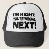 次はあなたは間違っている!おもしろい頭が切れる姿勢 キャップ (正面)