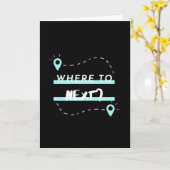 次はどこへ?旅行のバグ。私は旅行が大好きです カード (黄色い花)