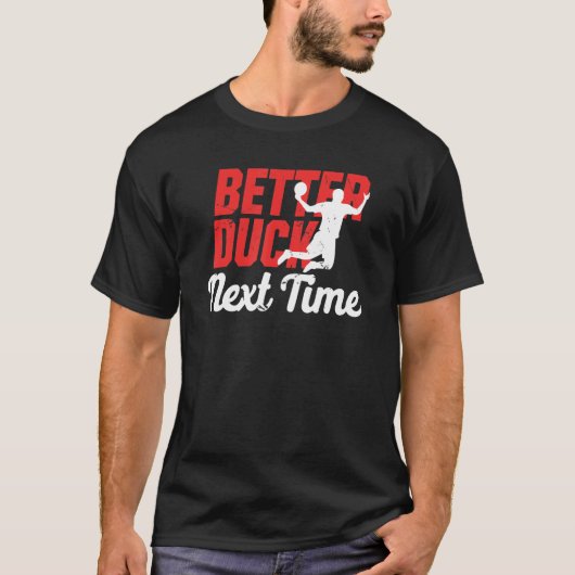 次はもっと避けて ドッジボール選手 男性 Tシャツ (正面)