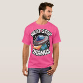 次は天王星 エイリアン UFO スペース好き おもしろTシャツ Tシャツ (正面フル)