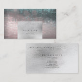 次アポイントメントバラ金ゴールド抽象芸術絵画海 予約カード (正面/裏面)