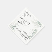 次エレガントの朝にようこそ緑 スタンダードカクテルナプキン (角)