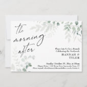 次エレガントの朝の緑と台本 招待状 (正面)