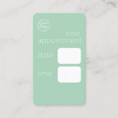 次エレガントアポイントメントカードGREEN BUSINESSロゴ 名刺 (正面)