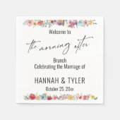 次カラフルの朝の水彩の野花 スタンダードカクテルナプキン (正面)