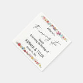 次カラフルの朝の水彩の野花 スタンダードカクテルナプキン (角)