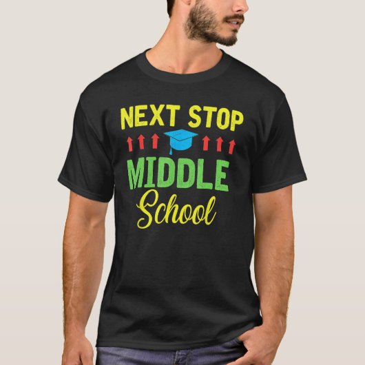 次ストップ中学卒業おもしろいCl 202 Tシャツ (正面)