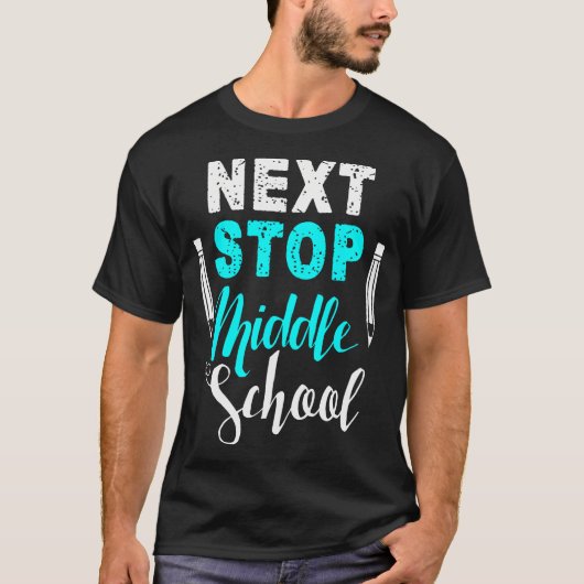 次ストップ中学校から中学校へ Tシャツ (正面)