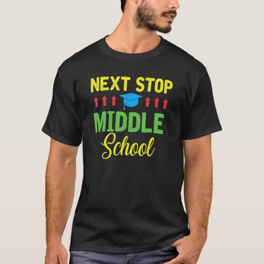 次ストップ中校 Tシャツ (正面)