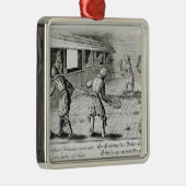 次スポーツの民謡との実質テニスのゲーム メタルオーナメント (右)