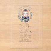 次パーソナライズされた章の赤ちゃんシャワー アクリル招待状 (正面)