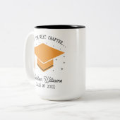 次パーソナライズされた章卒業マグへ ツートーンマグカップ (正面左)