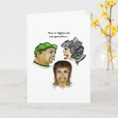 次世代の挨拶を恐ユーモアのあるれる カード (黄色い花)