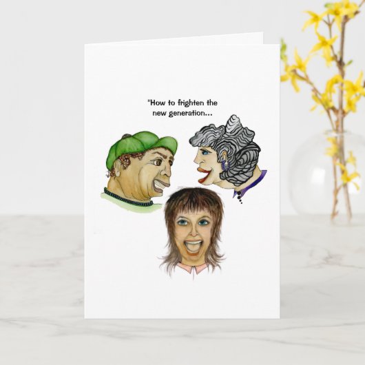 次世代の挨拶を恐ユーモアのあるれる カード (黄色い花)