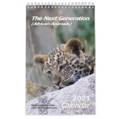 次世代アフリカの動物(ペ独身のージ) カレンダー (カバー)
