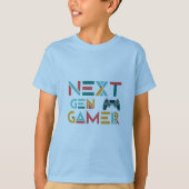 次世代ゲーマー：未来のためのTシャツデザイン Tシャツ (正面)