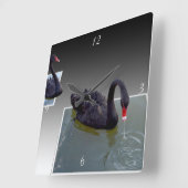 次元の池の黒い白鳥、正方形の壁時計 スクエア壁時計 (傾斜)