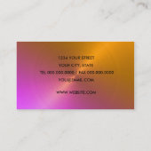 次元オレンジピンクシェンビジネスカード 名刺 (裏面)