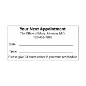 次回のアポイントメントリマインダーのDoctor's Office セルフインキングスタンプ (デザイン)