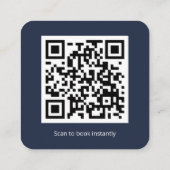 次回の予約を承るQRコードカード カスタムデザイン対応 スクエア名刺 (裏面)
