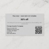 次回は何か包み込む小さな何か – 冬 割引カード (裏面)