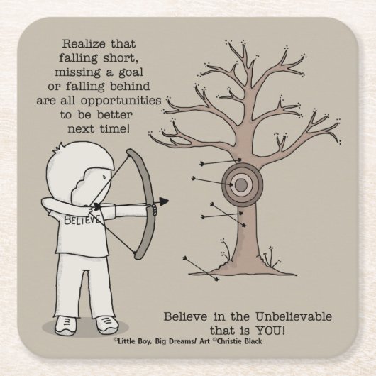 次回より良い スクエアペーパーコースター (正面)