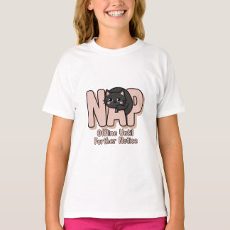 次回連絡までオフライン 猫 Tシャツ