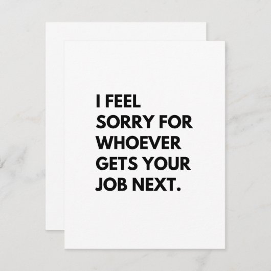 次感じは誰でも仕事を取ってごめんなさい。 アドバイスカード (正面/裏面)