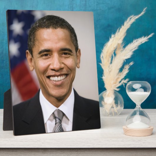 次期アメリカ合衆国大統領バラク・オバマ フォトプラーク (側面)