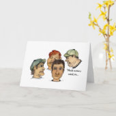 次来の知恵おもしろい男 カード (黄色い花)