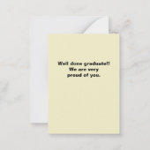 次楽しむのアドベンチャーパストンネル卒業 ノートカード (裏面)