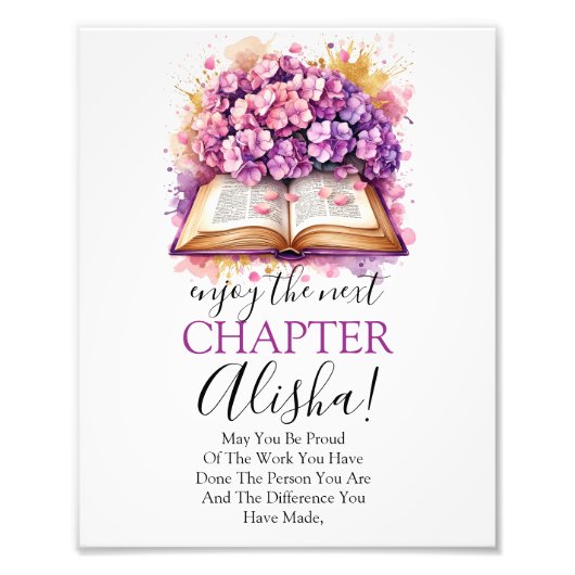 次楽しむ章退職標識 フォトプリント            (正面)