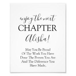 次楽しむ章退職標識 フォトプリント           