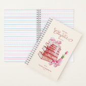 次章ストーリーブックピンクの女の子ベビーシャワー ノートブック (内側)