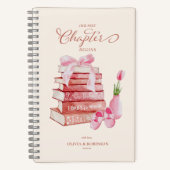 次章ストーリーブックピンクの女の子ベビーシャワー ノートブック (正面)