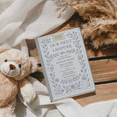 次章ストーリーブックボーイベビーシャワー 招待状