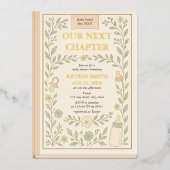 次章ストーリーブック小説ベイビーシャワー 箔招待状 (正面)