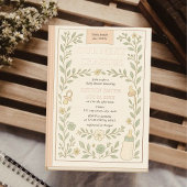 次章ストーリーブック小説ベイビーシャワー 箔招待状