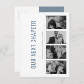 次章ブックマーク日付の保存招待状 インビテーションポストカード (正面/裏面)